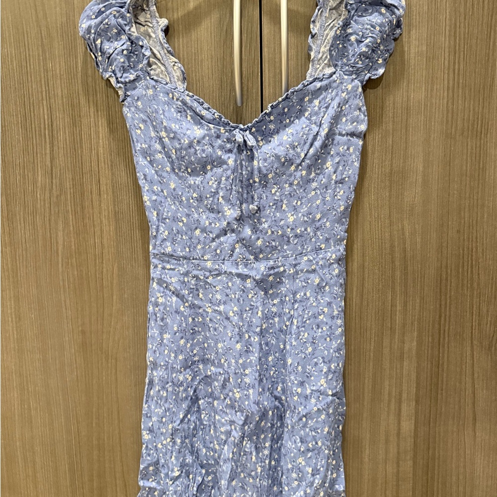 Reformation Blue Floral Dress